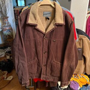Billabong Men's Brown and Burgundy Jacket